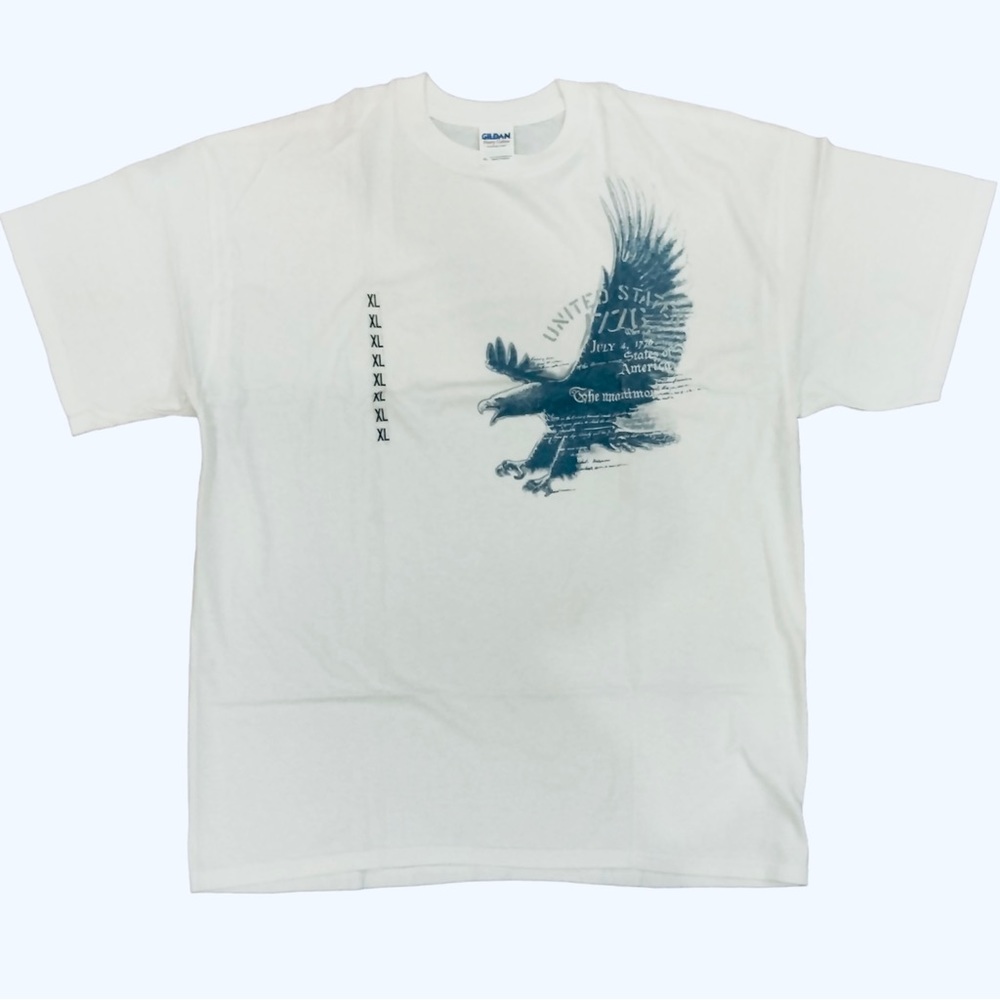 United States 1776 Eagle Unisex White short-sleeve crewneck T-shirt